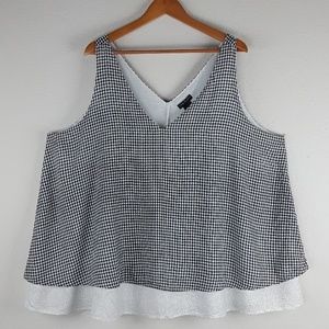 🎈5 for $20🎈Lane Bryant Gingham/Dot Top